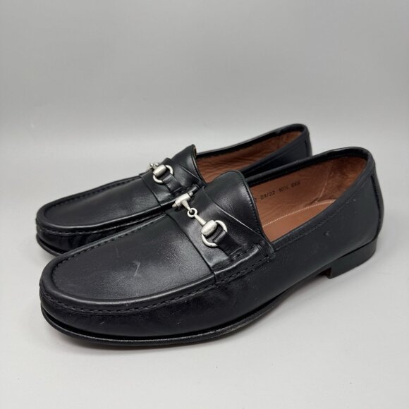 Allen Edmonds  Verona II Italian Bit Loafer Black/Silver Size 10.5 EEE